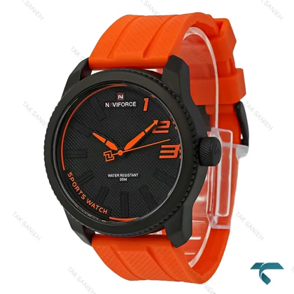 ساعت نیوی فورس NF9202 نارنجی قاب مشکی NaviForce-8404-G