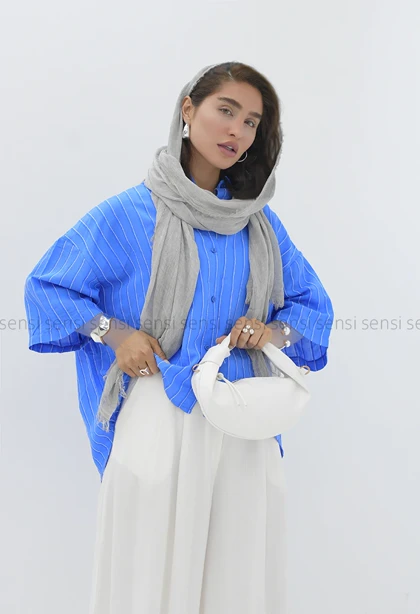 شومیز باکسی راه راه