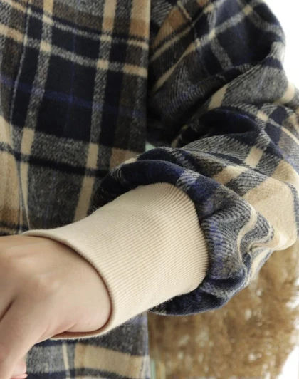 هودی ترکیبی چهارخونه