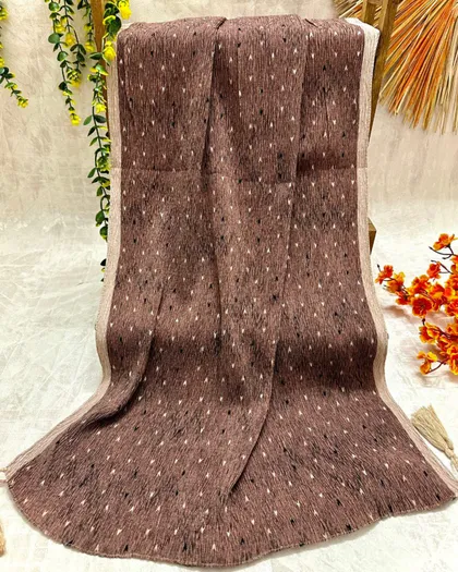 شال پلیسه برشکا طرحدار وارداتی 4108