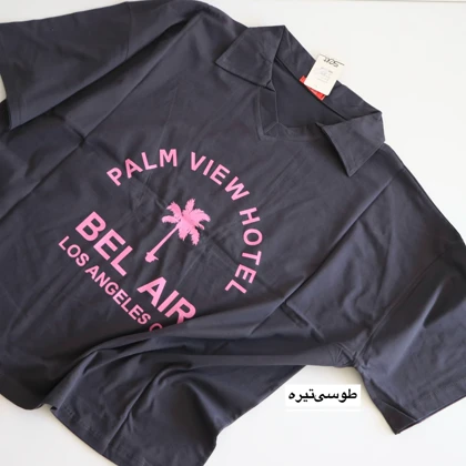 تیشرت یقه‌دار لانگ Bel Air کد 6087
