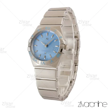 ساعت امگا کانسلیشن زنانه نقره ای صفحه آبی 105166