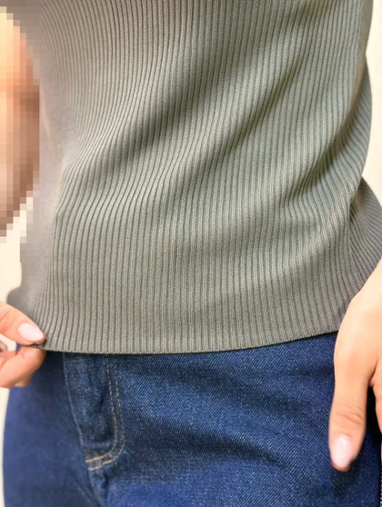 تاپ زیر کتی یقه مروارید