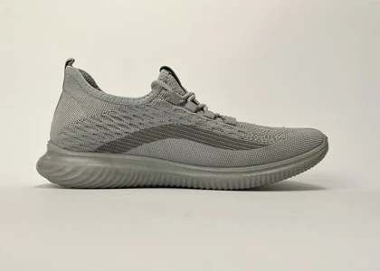 کفش راحتی جورابی ورساچی با بند نمایشی طوسی