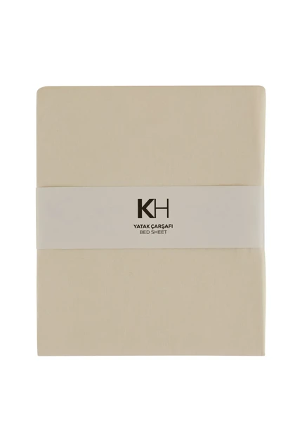 ملحفه دو نفره Karaca Home مدل Basic پنبه - شیری