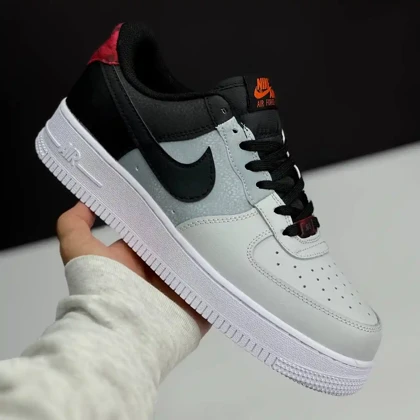 نایک ایر فورس وان مشکی طوسی Nike Air Force 1 Black Grey