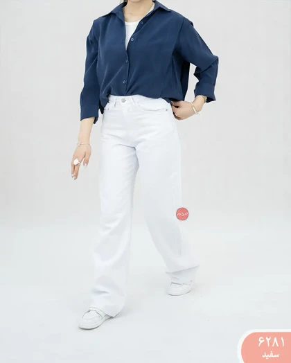 شلوار جین نیم بگ 6281