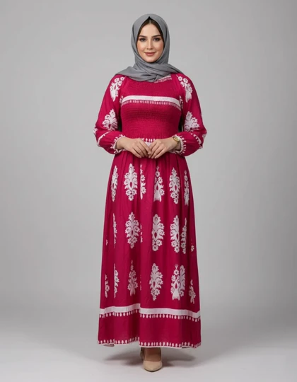 پیراهن ساحلی وارداتی طرح نقشینه 7309