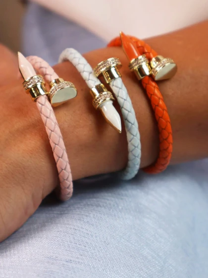 دستبند زنانه چرمی هرمس کد B2111