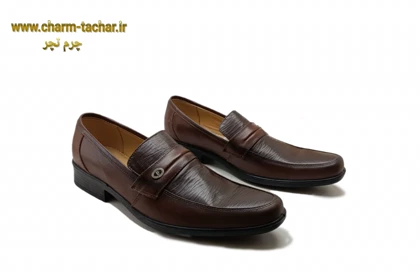 کفش رسمی طبی مردانه بدون بند چرم طبیعیblpm