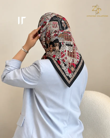 مینی اسکارف توییل ابریشم در رنگبندی