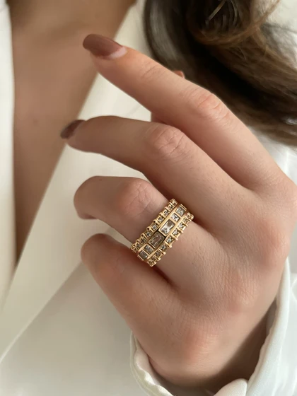 انگشتر فول نگین ژوپینگ