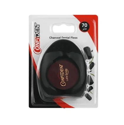 نخ دندان حاوی زغال فعال کانفیدنت 70 متر