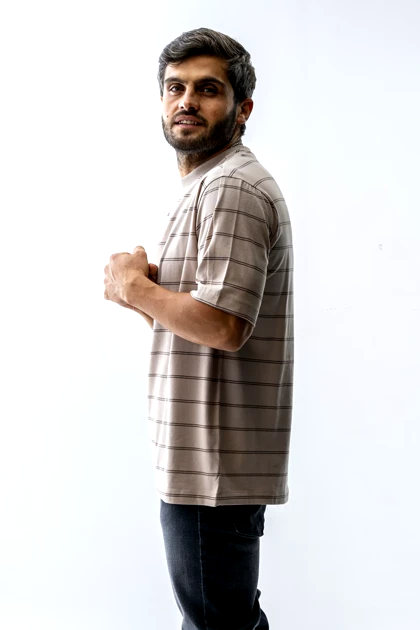 تیشرت آستین کوتاه راه راه مردانه