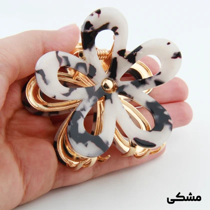 کلیپس دخترانه فلزی مدل گل آبرنگی