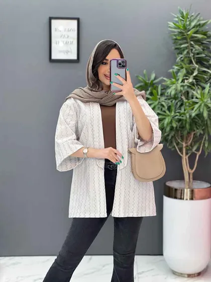 مانتو کوک دوزی آستین پاکتی