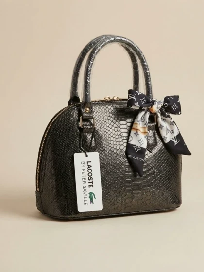 کیف پوست ماری پلنگی مشکی LOUIS VUITTON ترند مد
