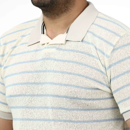 پولوشرت آستین کوتاه بافت مردانه سیزر مدل 15411869