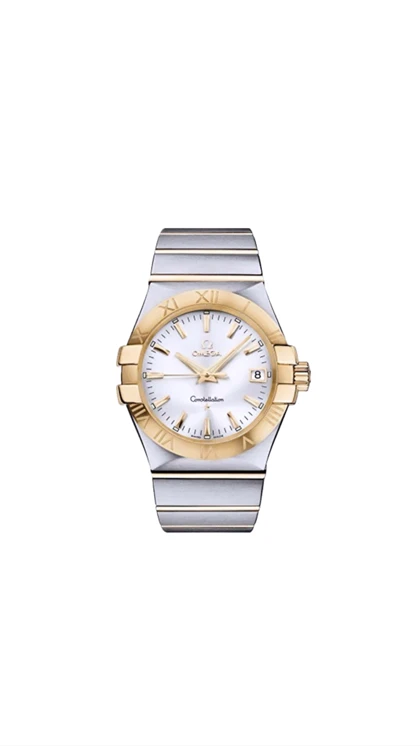 ساعت امگا کانسلیشن مردانه دورنگ طلایی ایندکس خط Omega Constellation silver gold