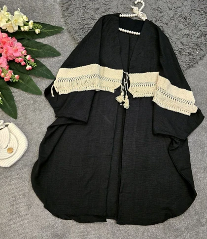 مانتو عبایی آویشن کد 86650