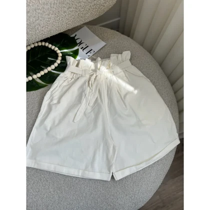 شلوارک لینن کمر کش