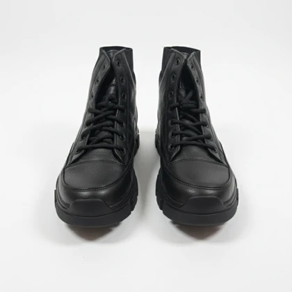 نیم بوت کشی مردانه مشکی چرم کد 294897