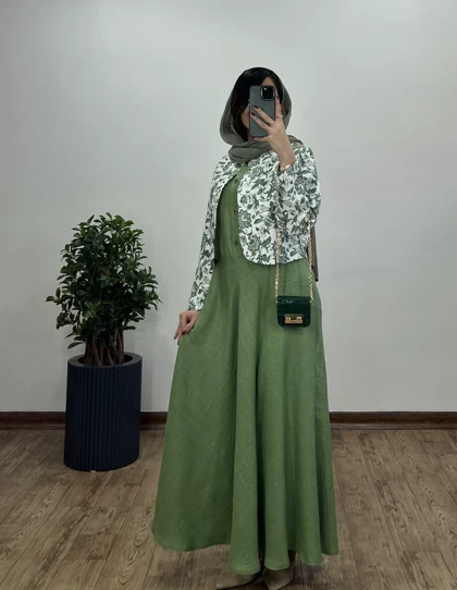ست کت و سارافون بلند پرنده 1