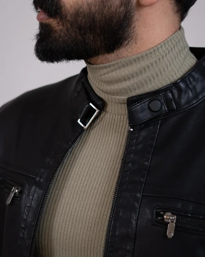 کاپشن چرم کلاسیک آرمان-کد5487