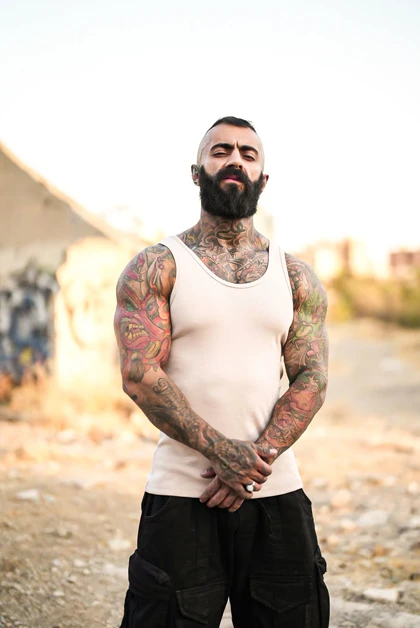 رکابی تنک تاپ ساده کوپ آیسان اسلامی کرم OLD SCHOOL