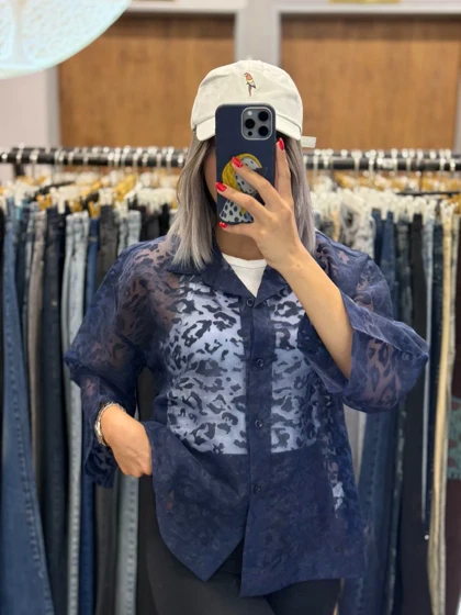 شومیز شیشه ای پلنگی 4453