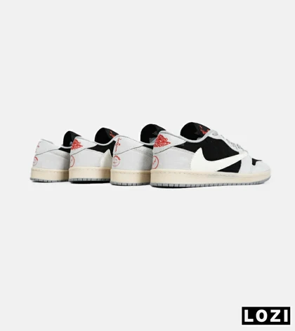 کفش کتانی مردانه کرم مشکی NIKE travis scott