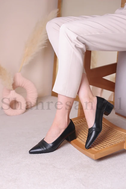 کفش پرسنلی پاشنه‌دار زنانه کد 213