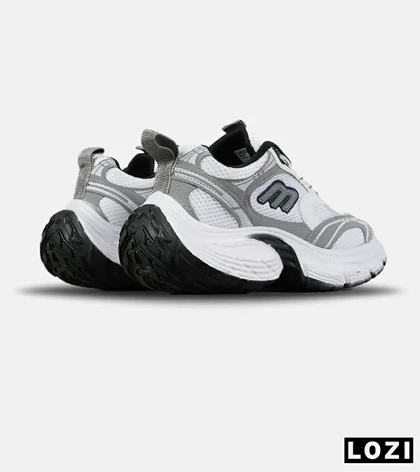 کفش کتانی مردانه سفید طوسی BALENCIAGA مدل 7655