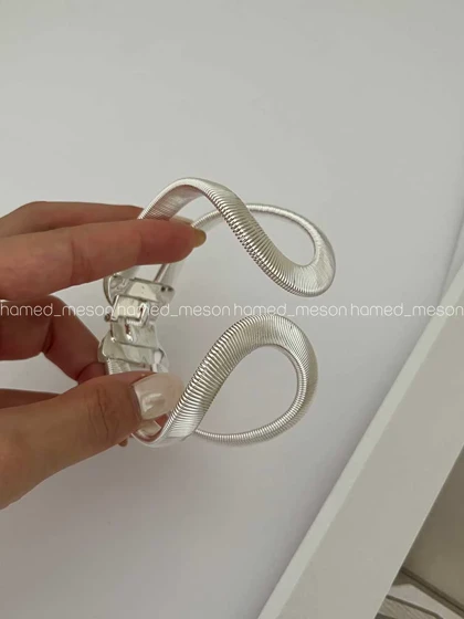 دستبند SILVER شیاردار