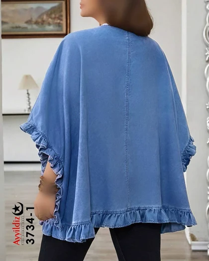 کت لی کاغذی زنانه سایز بزرگ کد 3734
