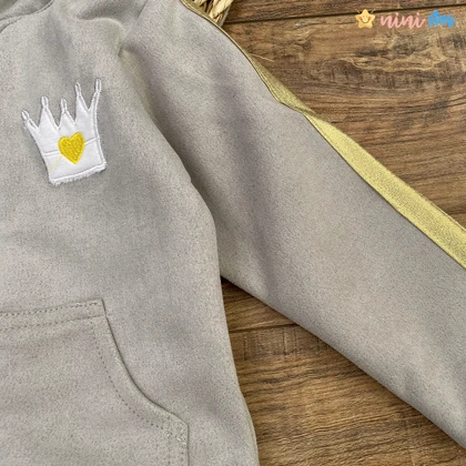 ست سویشرت شلوار دخترانه مدل تاج جنس عالی