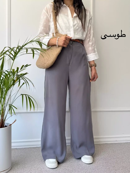 شلوار زنانه کتان سیلک آرام | استایل تو