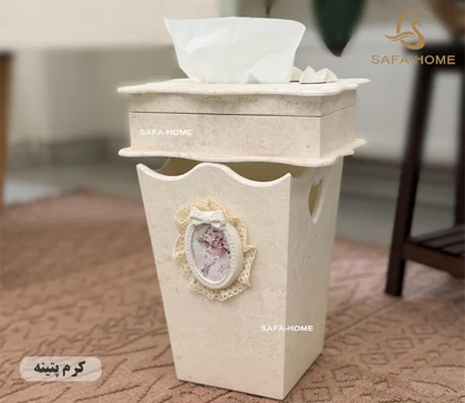 ست سطل و جادستمال دوژان طرح سنگی