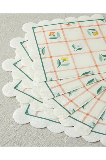 دستمال سفره کاغذی 20 عددی English Home مدل Retro Flowery - کرم