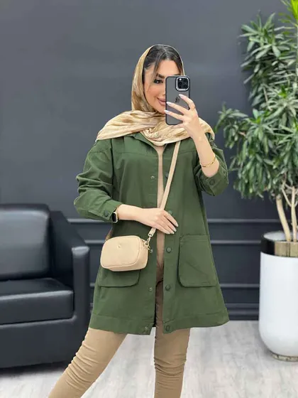 مانتو لینن رنگی سر شانه پاگن