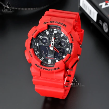 ساعت جیشاک قرمز Casio G-Shock GA-100B-4A