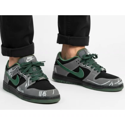 کتانی نایک اس بی مشکی سبز