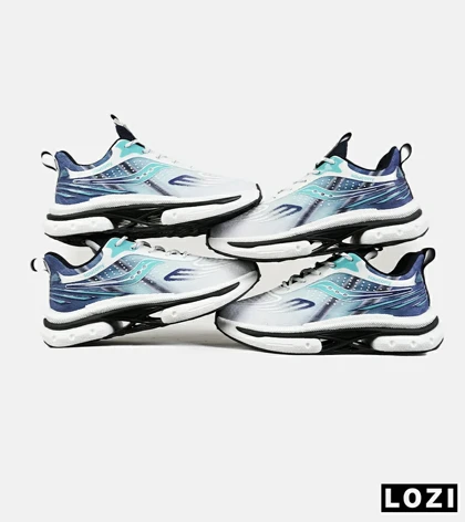 کفش کتانی سفید آبی Saucony Axon 3