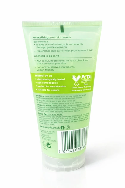 ژل شست و شو صورت سیمپل مدلRefreshing