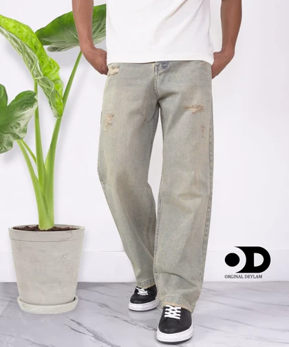 شلوار بگ سبز صابونی سنگشور با قد 110 سانت اورجینال دیل