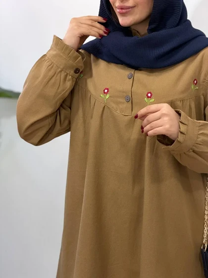 مانتو لینن گلدوزی آیسو امینه