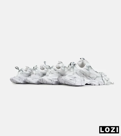 کفش کتانی مردانه و زنانه سفید طوسی Balenciaga 3XL مدل 7273