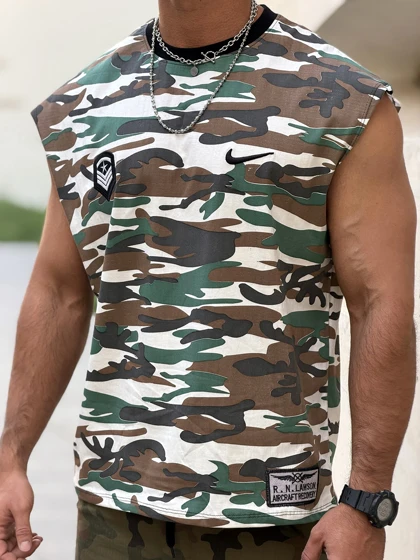 رکابی ورزشی وست چریکی NIKE سبز