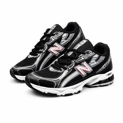 کفش کتانی مردانه مدل نیوبالانس مشکی سفید New BALANCE 740