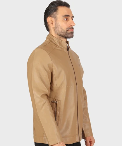 کت چرم ساده و یقه سه سانت 6317